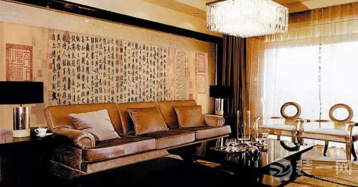 中国风客厅壁纸装饰效果欣赏